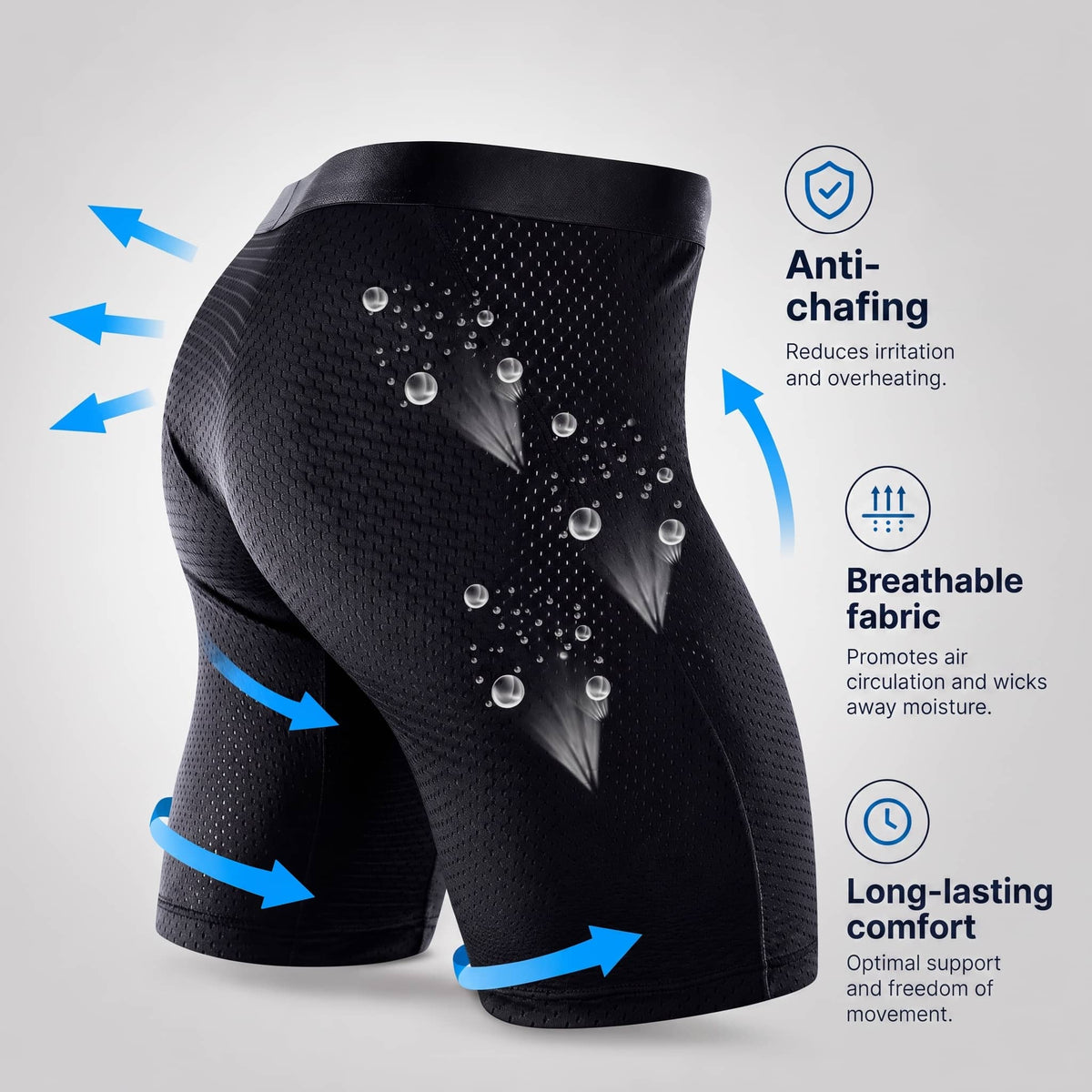 Performance Long Boxer Briefs – Comfort, Support & Breathable Fabric (Buy 2, Get 1 FREE)